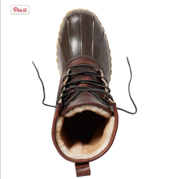 bean boots 10 inch shearling lined size 6W - Picture 4 of 7